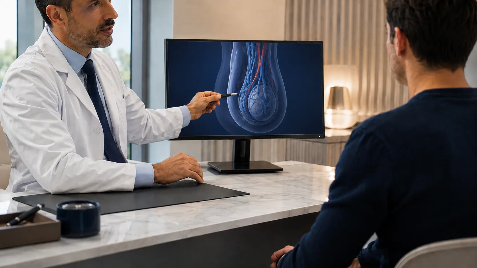 Consultation d’urologie autour de la varicocèle chez l’adolescent et l’adulte